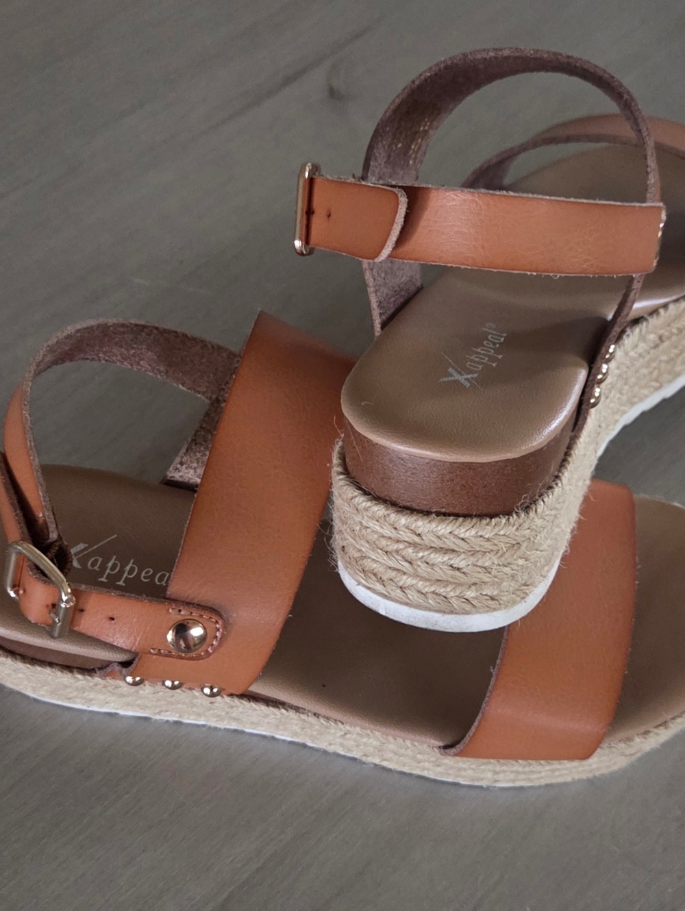 Xappeal Amelia Tan Espadrille Platform Sandals for Women Size 5.5